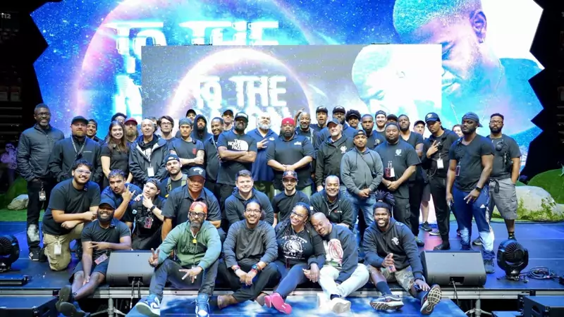 SR Audio production crew on stage (our sister company)